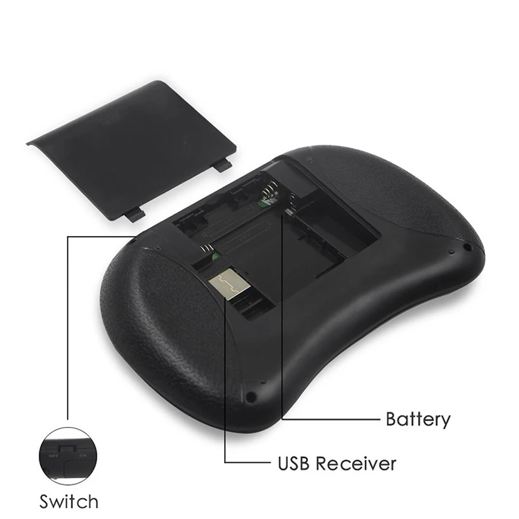 I8 لوحة مفاتيح لاسلكية صغيرة 2.4G ماوس هوائي لوحة اللمس عن بعد الإنجليزية لا الخلفية لوحة مفاتيح لاسلكية صغيرة لنظام أندرويد صندوق التلفزيون الذكي PC
