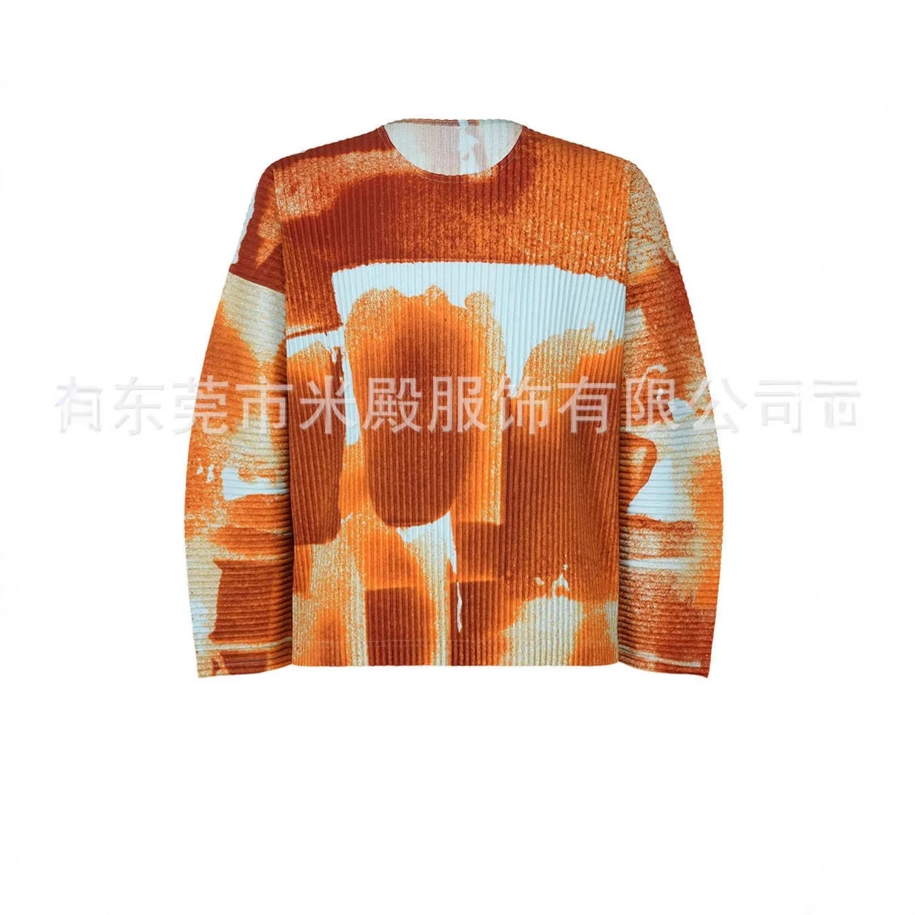 Miyake Pleated Japanese Style 2025 Spring Autumn Men's Suit Pleat Fashionable Loose Pleated Ink Printed Casual Suit Men's Wear