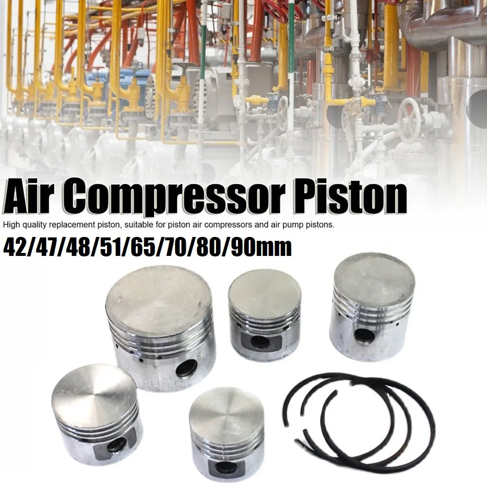 Top notch Piston and Rings Replacement Set for Air Compressor and Air Pump Pistons 42mm/47mm/48mm/51mm/65mm/70mm/80mm/90mm