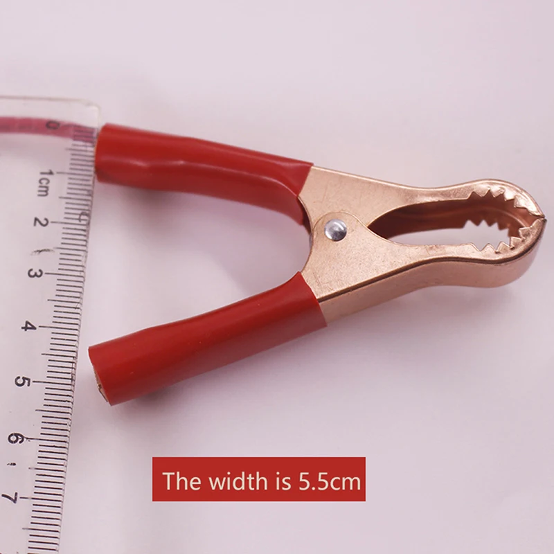 2Pcs 30A Red + Black Crocodile Car Caravan Van Battery Test Lead Clips Best Promotion Alligator Clips Connector Plug Power