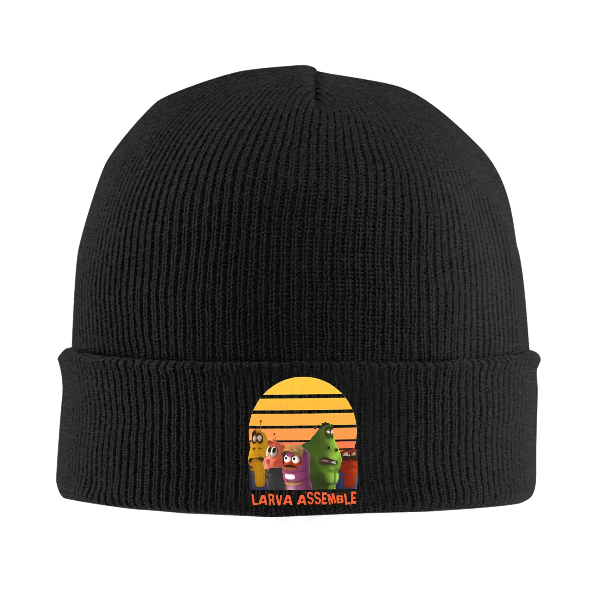 Adult Unisex larva assemble Beanie Hats  Casual Knitting Hat Autumn Winter Outdoor Sport Caps Custom Warm Soft Bonnet Hats