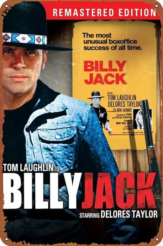 1p,Billy Jack Tin poster, wall decoration for offices, restaurants, bars, cafes, residences, gardens, shops, clubs -