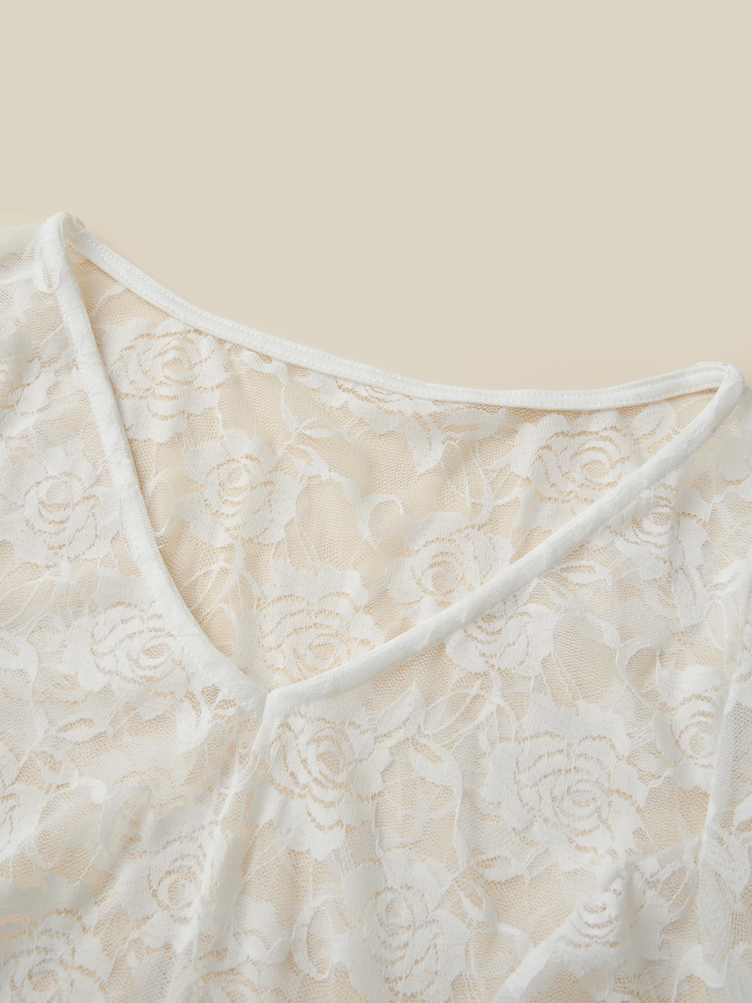 エレガントな女性のレースシアーマキシドレススタイリッシュなソリッドカラーのVネック長袖スプリットボディコンガウン特別な機会に