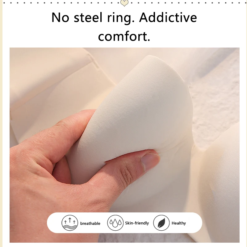 Dámské sexy bezešvé spodní prádlo s krásnými zády, jednořadá podprsenka s push-upem a malými prsy, měkká prodyšná podprsenka s odhalenými rameny - náhled 3