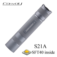 Convoy S21A Flashlight with SFT40 Led Linterna 21700 Torch Flash Light Hight Powerful Lanterna Camping Fishing Working Lamp