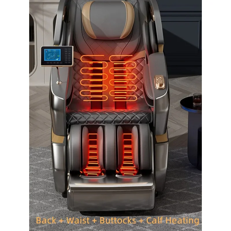 4D Smart Massage Chair Full Body Health Zero Gravity Sl-Track Shiatsu Massage Chair Recliner With Back Calf Heat, Body Scan