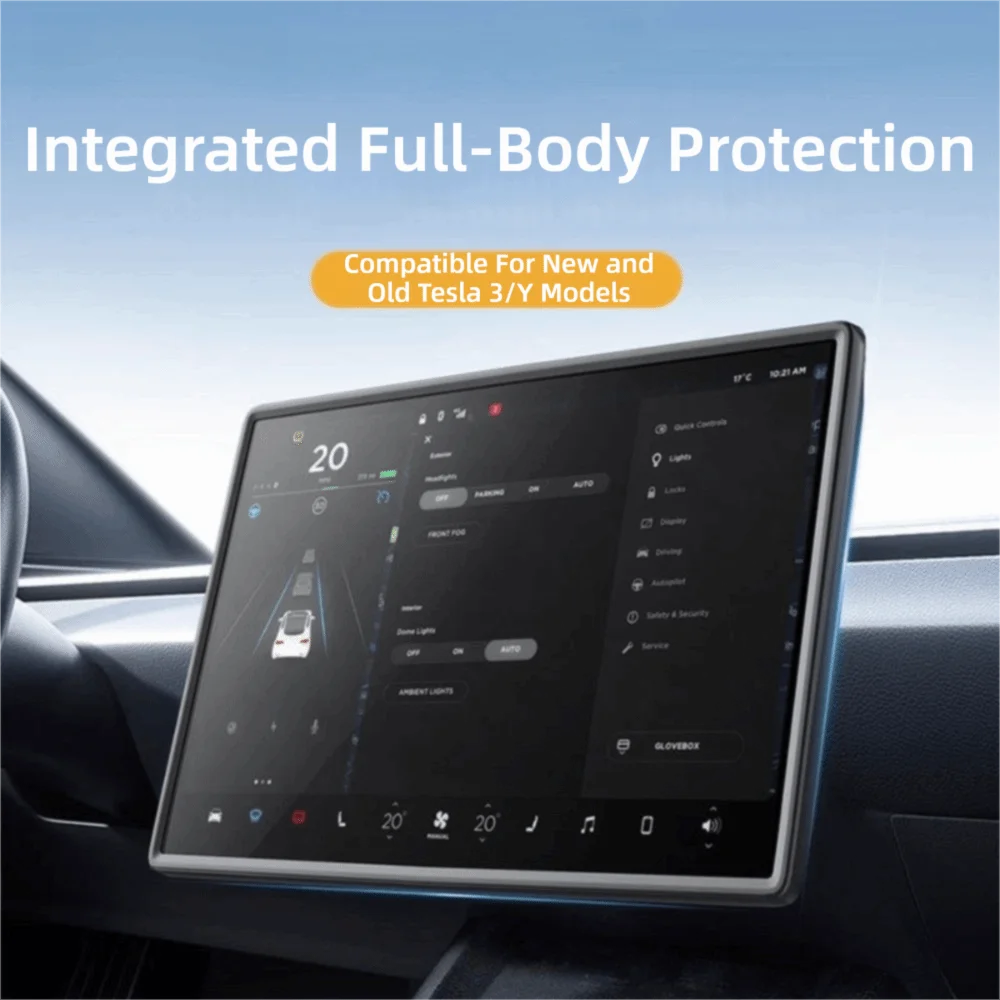 Edge Cover Central Control Protective Film Frame Anti-Scratch Protective Cover for Tesla 19-23 Model 3/Y Juniper Highland