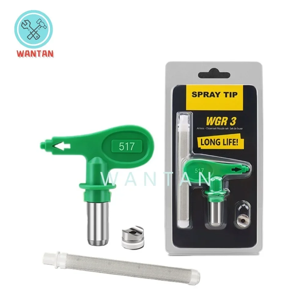 Airless Spray Tip Green Nozzle 215 321 423 517 Nozzle+FilterSprayer Airbrush Tip for Titan Wagner Airless Paint Spray Gun