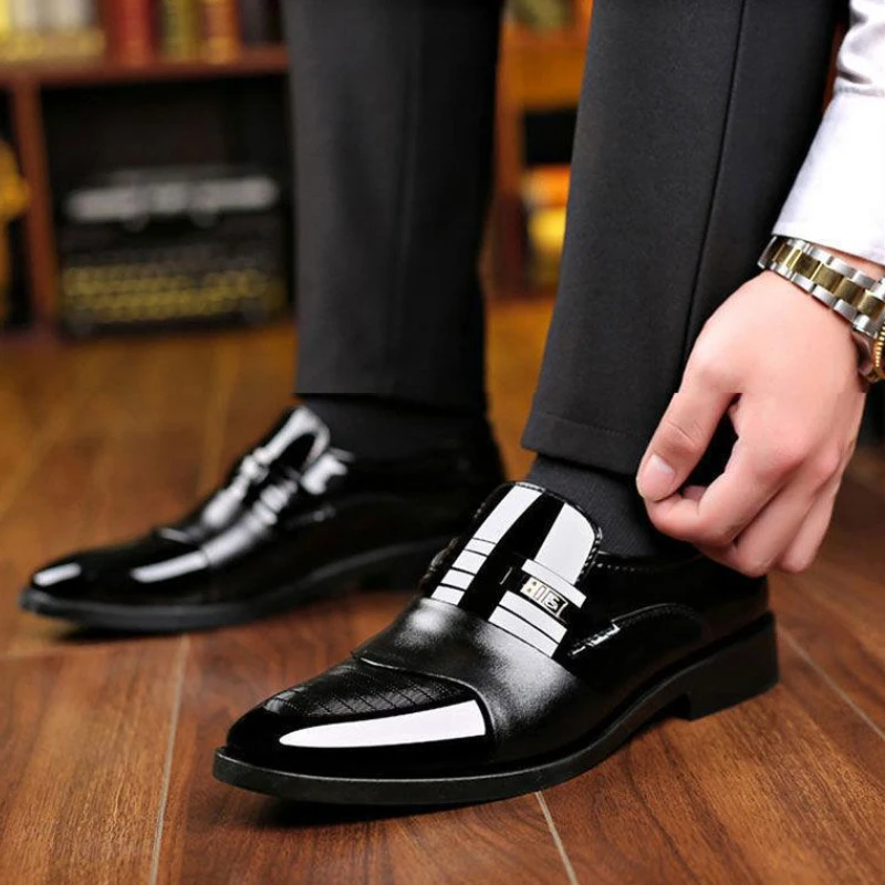 New Business Men Casual shoes Classic Men\'s Oxfords Dress Footwear High Quality Leather Shoes Fashion Social party shoes for Men