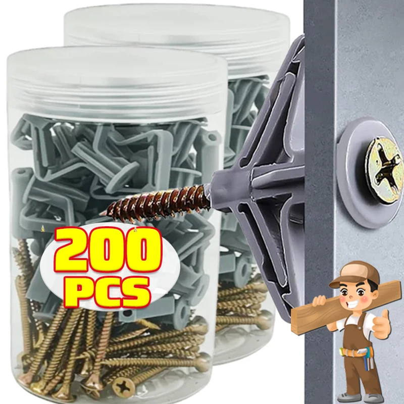 Tubo de expansión autoperforante para placa de yeso, tornillo de anclaje para paneles de yeso, perno de expansión tipo avión para pared hueca, tapón de expansión para tablaroca, anclajes para placas de yeso
