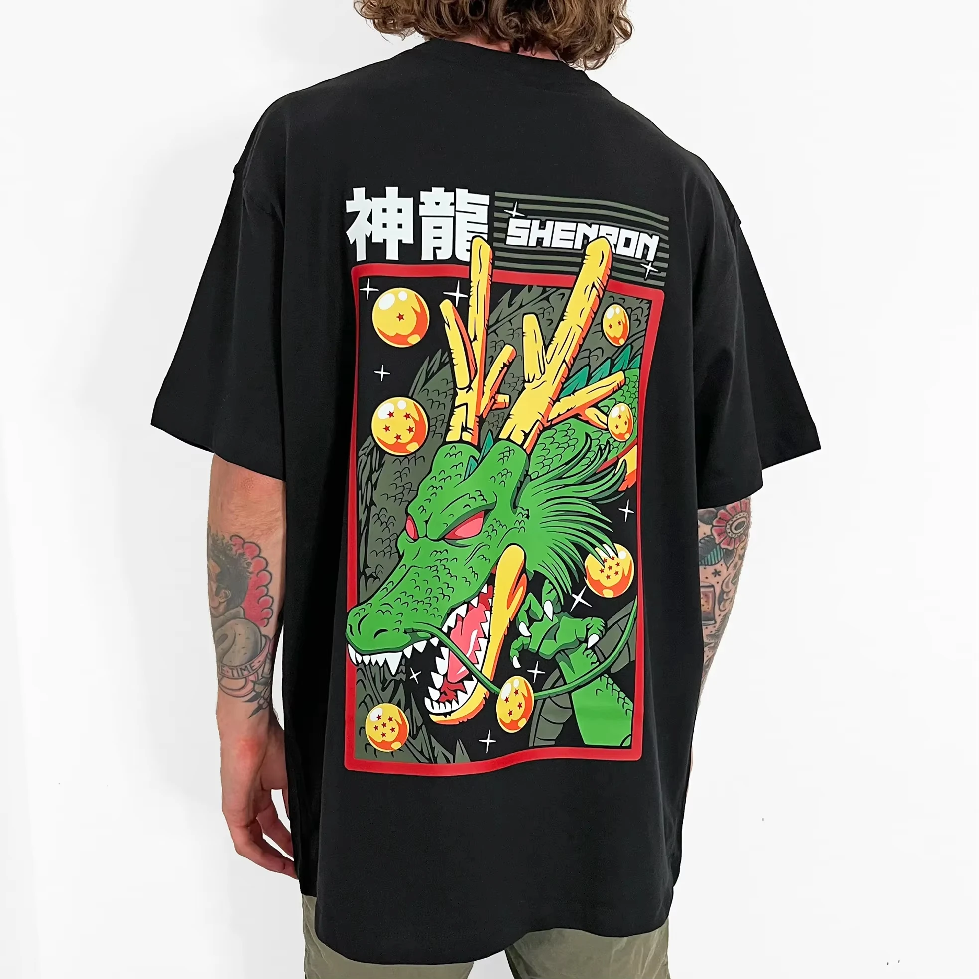 Dragon Ball Peripheral Kurzarm-T-Shirt, japanische Animation, Sommer-Sportmode für Herren und Damen, lockeres T-Shirt aus reiner Baumwolle