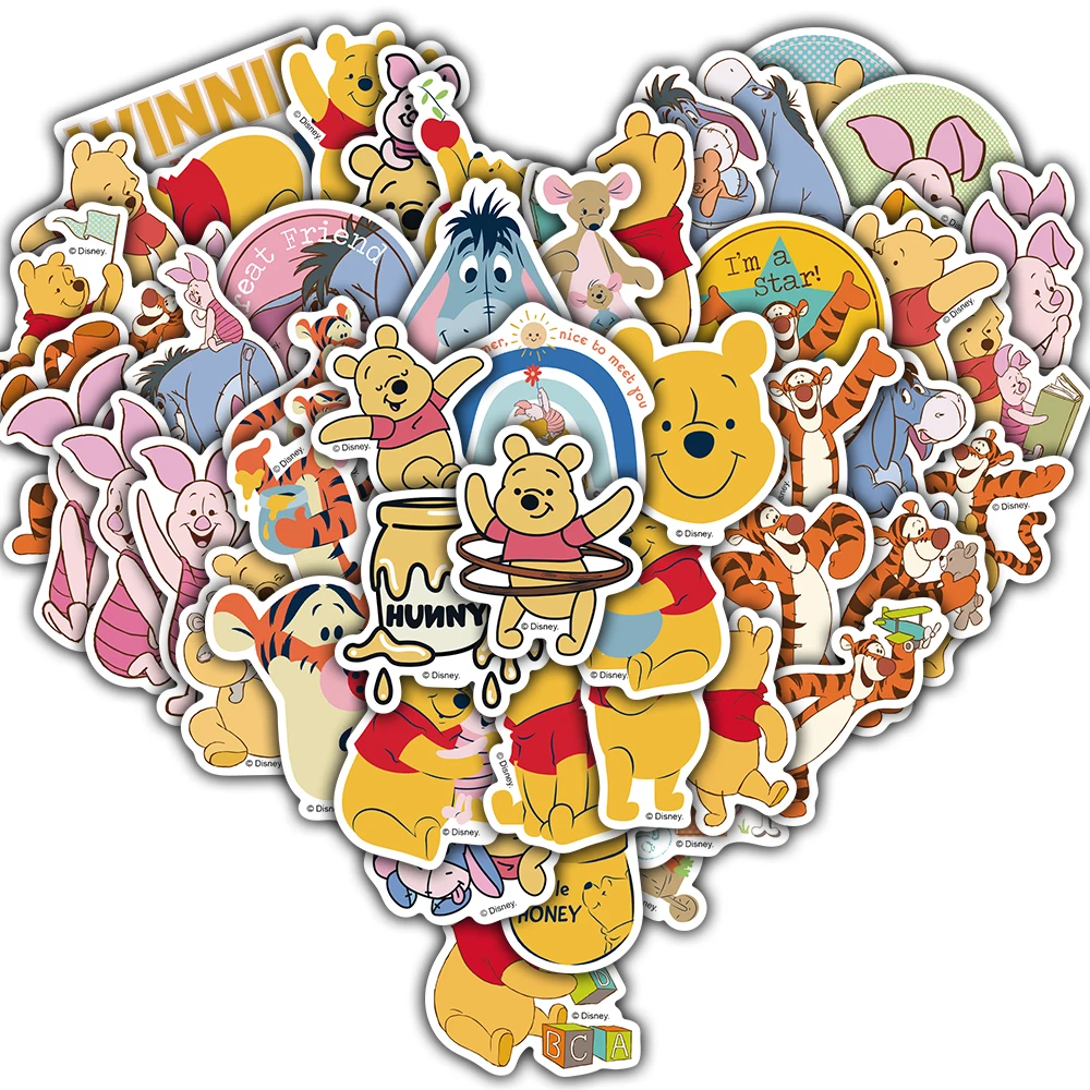 50 قطعة ديزني أصدقائي تيجر بوه ملصق مقاوم للماء سكرابوكينغ الكتابة على الجدران الهاتف المحمول الأمتعة حقيبة السيارة Pegatinas الشارات