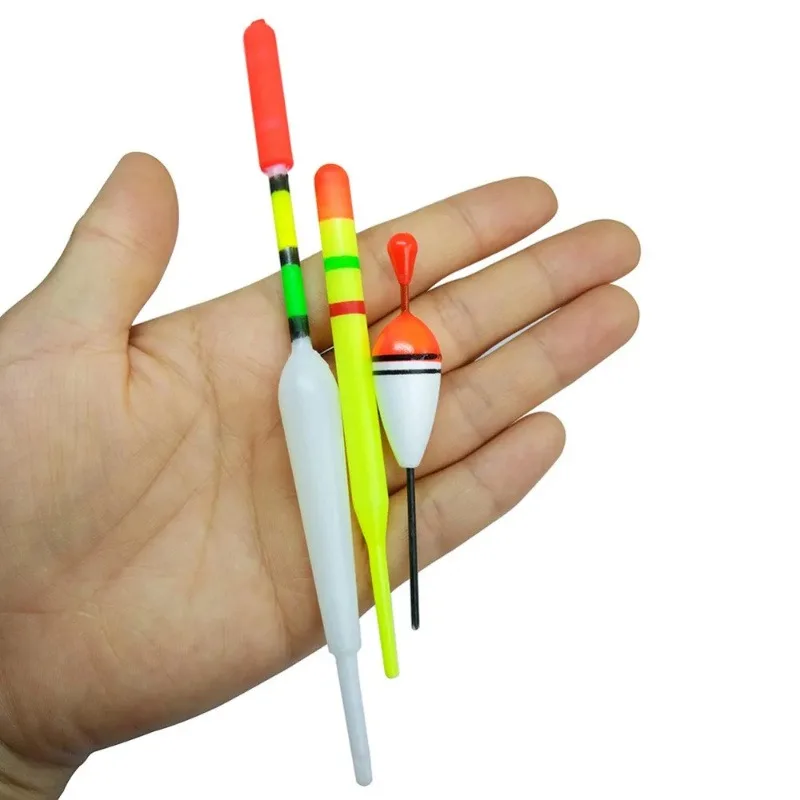 Ackibbik 15 قطعة مجموعة عوامة الصيد المختلطة العوامة بوبر مصباح الصيد عصا يطفو إغراء تعويم صيد السمك لصيد سمك الشبوط Pesca