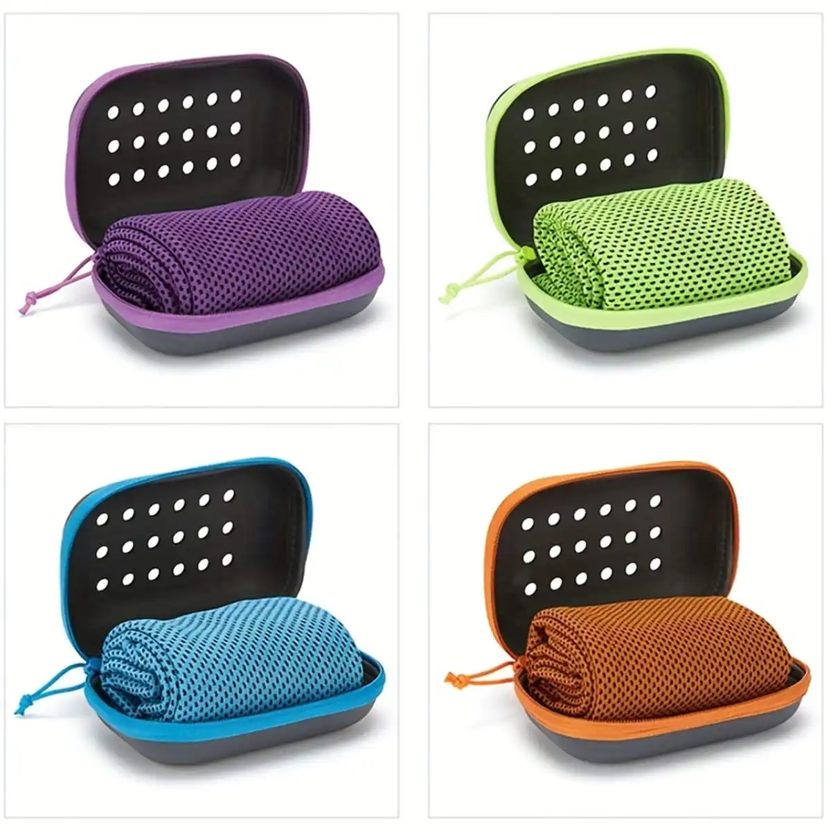 1PC EVA Box Sweat Absorption Cooling Ice Towel Cold Sensation Sports Towel Running Fitness Sweat Wiping Wrist Towel