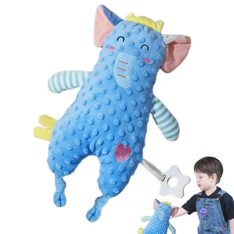 Marionnettes à main en peluche pour enfants, jouets TeWindsor, éléphant, lapin, animal de dentition, doux