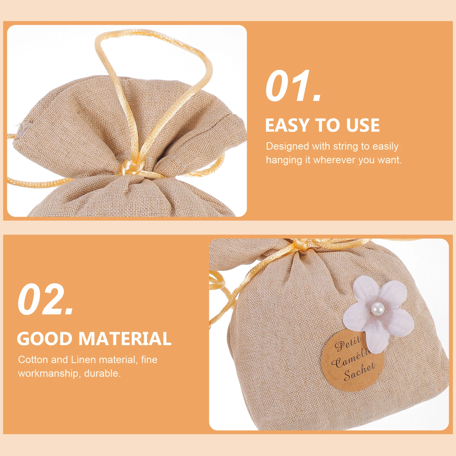 

2pcs Fragrance Scented Sachets Aromatherapy Bags Freshener Odor Remover for Closet Room Office Pet Area Drawer