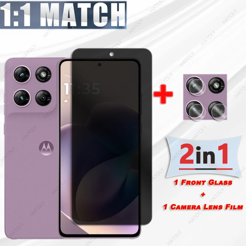 

For Motorola Moto G Stylus 2026 Glass Privacy Screen Protector For Moto G Stylus 2026 5G Anti-spy Glass Camera Lens Protector