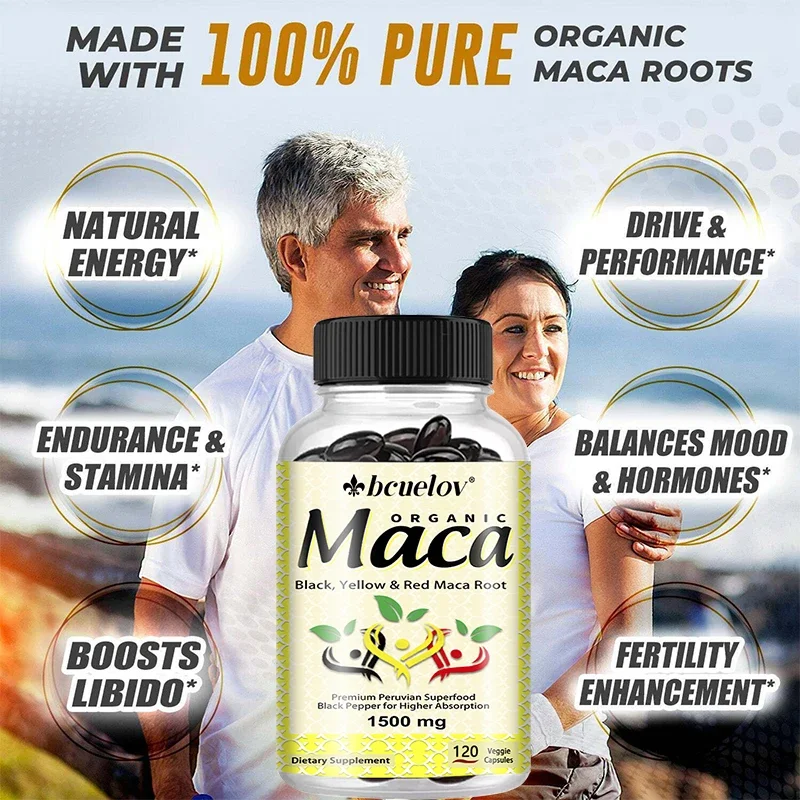 Energy Booster Maca Root Extract Men\'s Endurance Boosting Supplement - Strength Support Muscle Energy Supplement