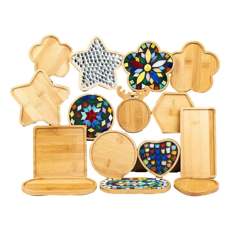 

Wooden Mosaic Base 10pcs Wooden Mosaic Bases, Various Shapes of Mosaic Substrates for DIY