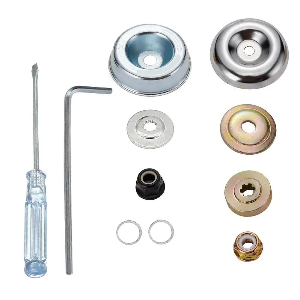 

Комплект адаптеров для металлической триммерной головки: простая замена для ухода за газоном, газонокосилка, адаптер для триммерной головки для травы, детали садовых инструментов