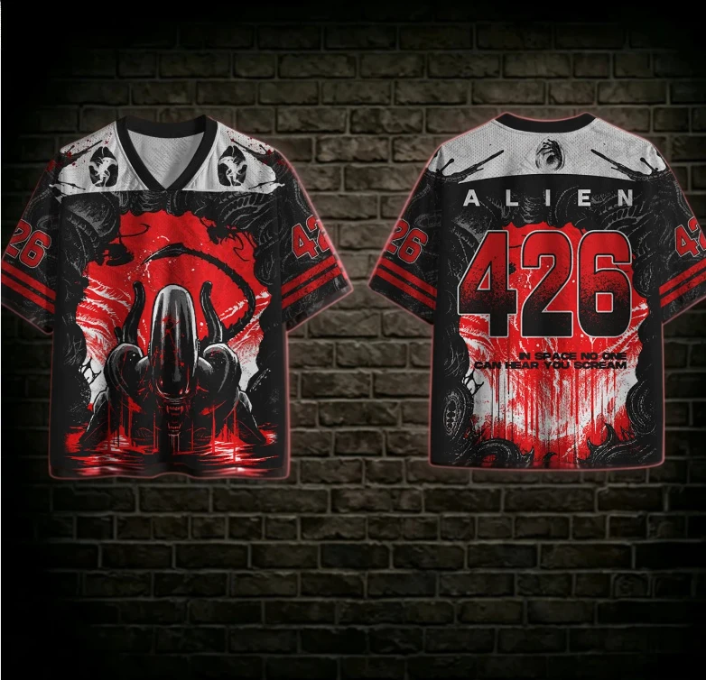 V-neck T-shirt hot selling product 3D printed horror dark style T-shirt suitable for sports and fitness fashion short sleeved