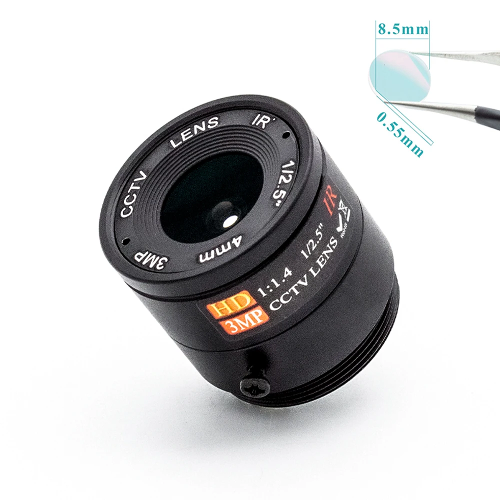 WGWK wysokiej jakości przemysłowy obiektyw o stałej ogniskowej 4mm/6mm/8mm 1/2.5 "CS Mount filtr podczerwieni obiektyw CCTV do kamery bezpieczeństwa nadzoru — zdjęcie 3