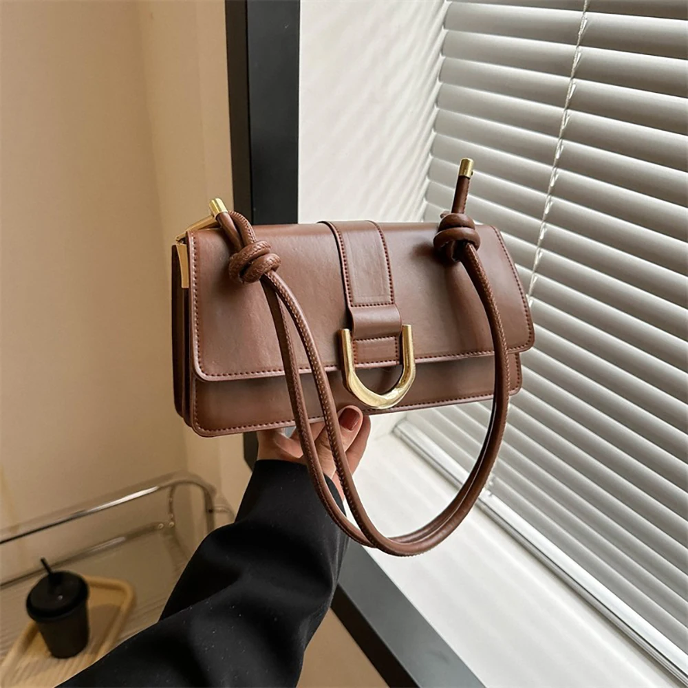 Women\'s Small Square Crossbody Bag 2024 New Versatile Single Shoulder Bags Lady Commuter Underarm Bag Pu Leather Messenger Bag