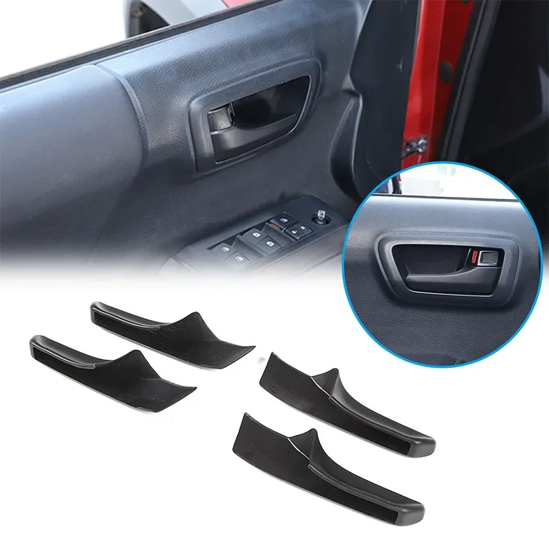 For Toyota Tacoma 2016-2022 ABS Matte Black Car Inner Door Handle Decorative Trim Cover Car Accessories