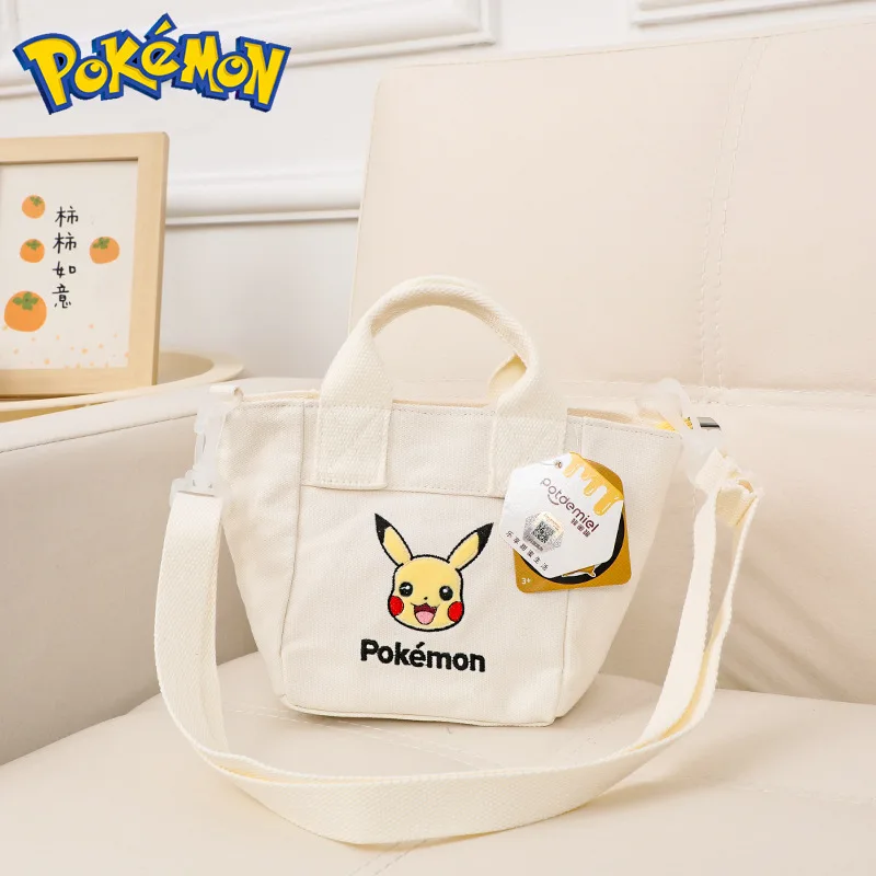 

Pokemon Pikachu Shoulder Bag Anime Charmander Print Crossbody Bag Cartoon Portable Large Capacity Storage Bags Birthday Gift
