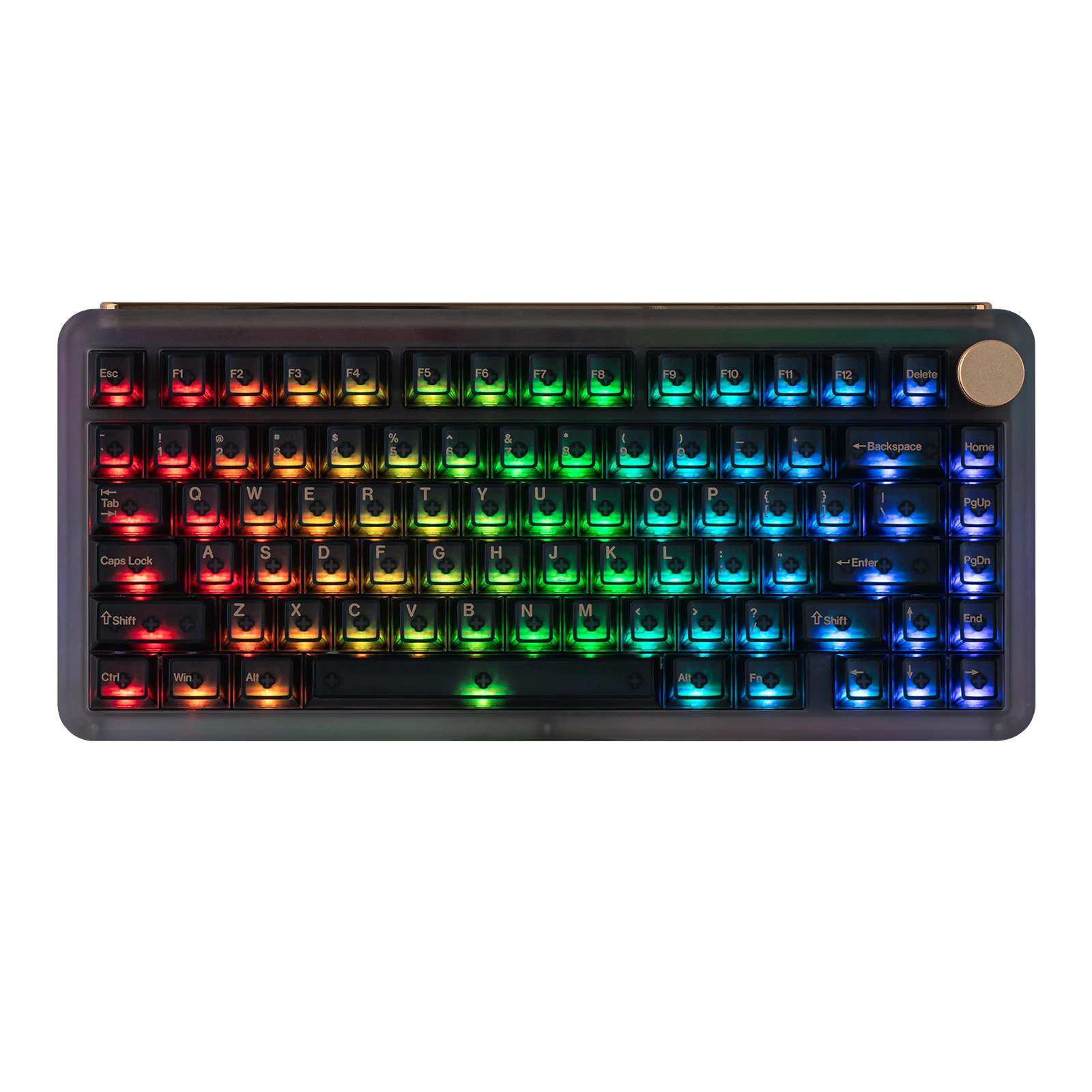 KiiBOOM Phantom81 V4 75% ANSI US Layout Tri-mode draadloos acryl semi-translucent mechanisch toetsenbord met Shine Through Keycap