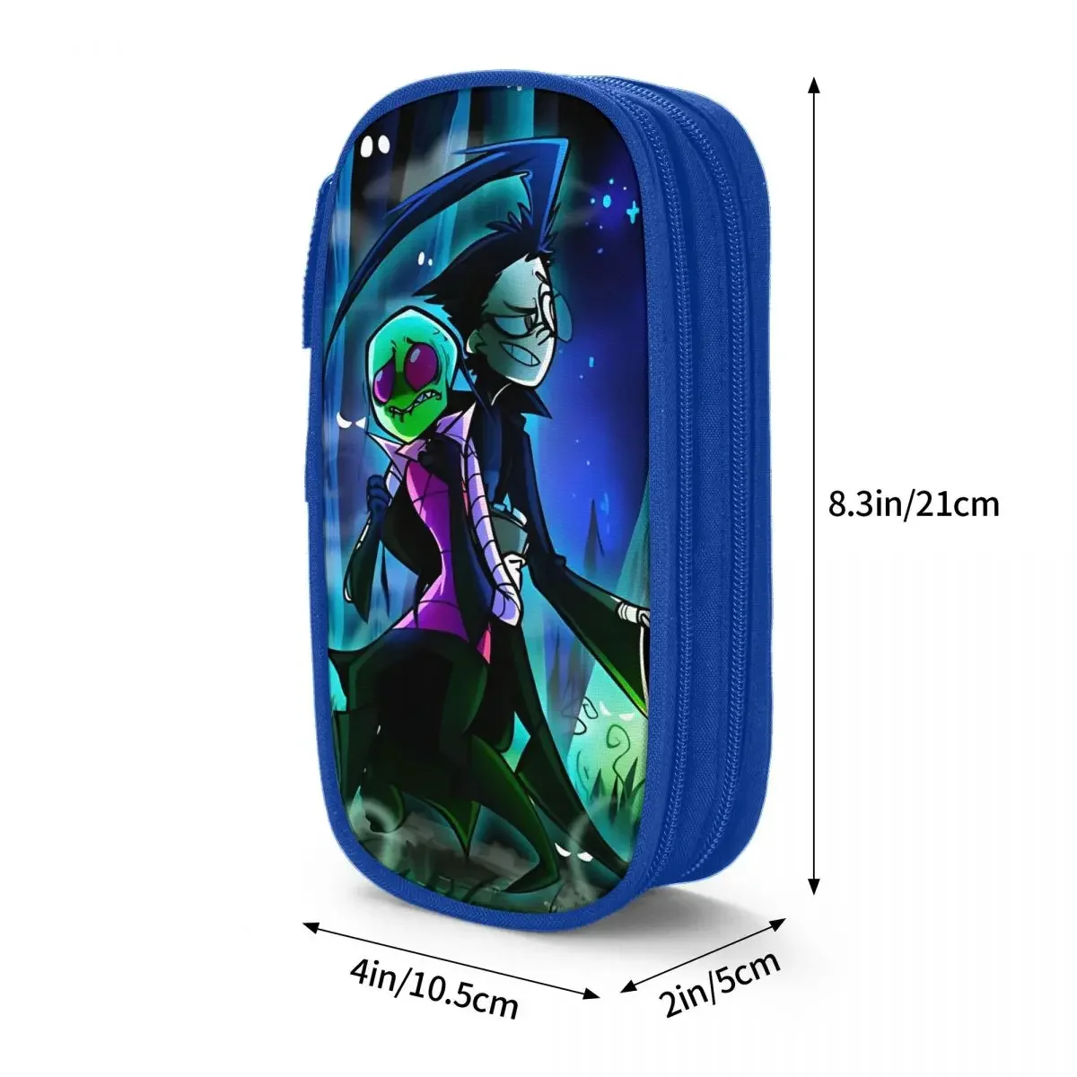 Gir Invader Zim Astuccio per matite Simpatico cartone animato Astuccio per matite Studente Materiale scolastico di grande capacità Astucci con cerniera