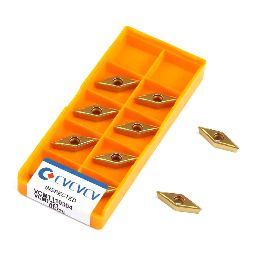 VCMT110304 VP15TF inserti in metallo duro VCMT110304 UE6020 utensili per tornitura interna US735 utensile da taglio tornio CNC