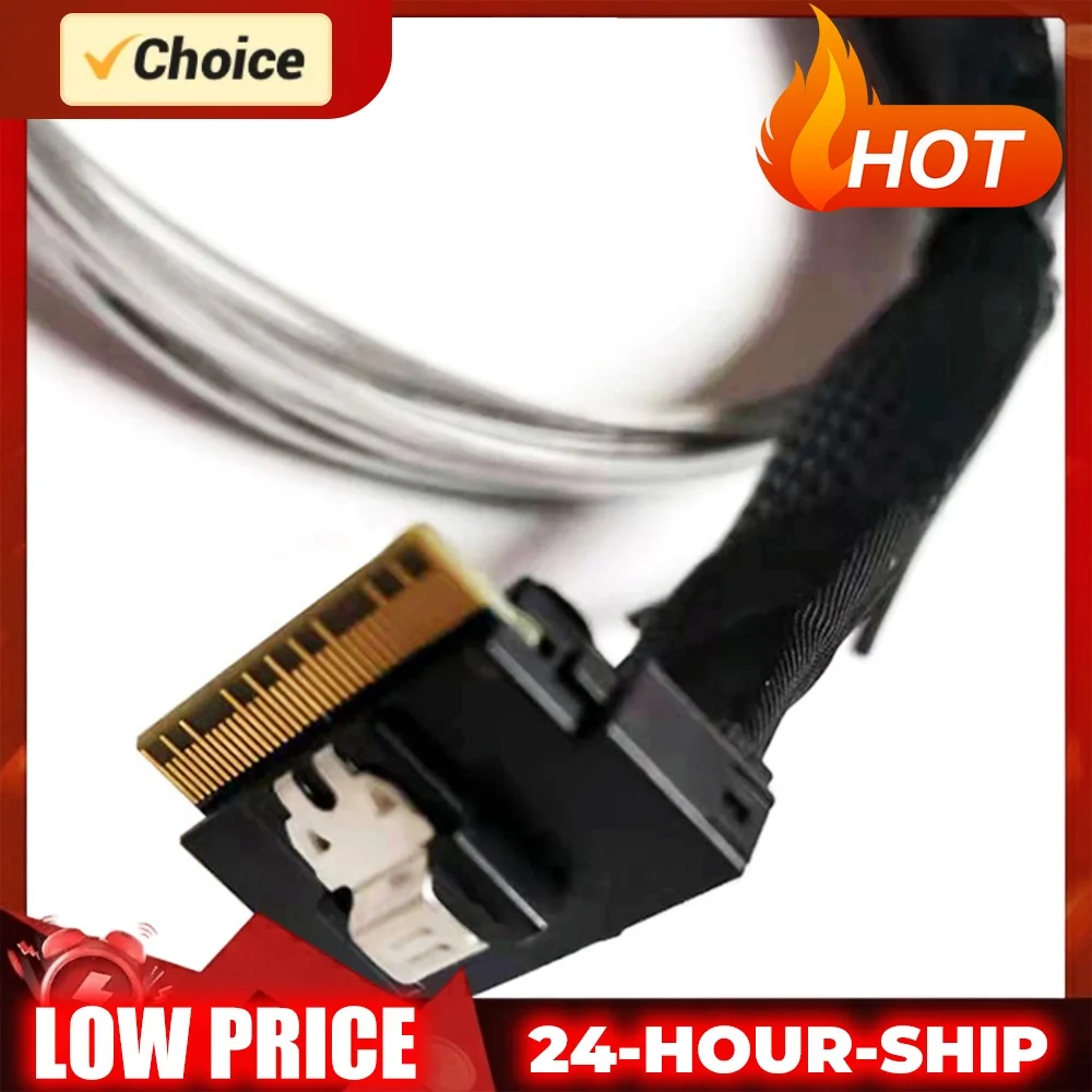 12Gbps Slim Line SAS4.0 SFF-8654 8i to SATA 8 Port Computer Server Adapter Cable