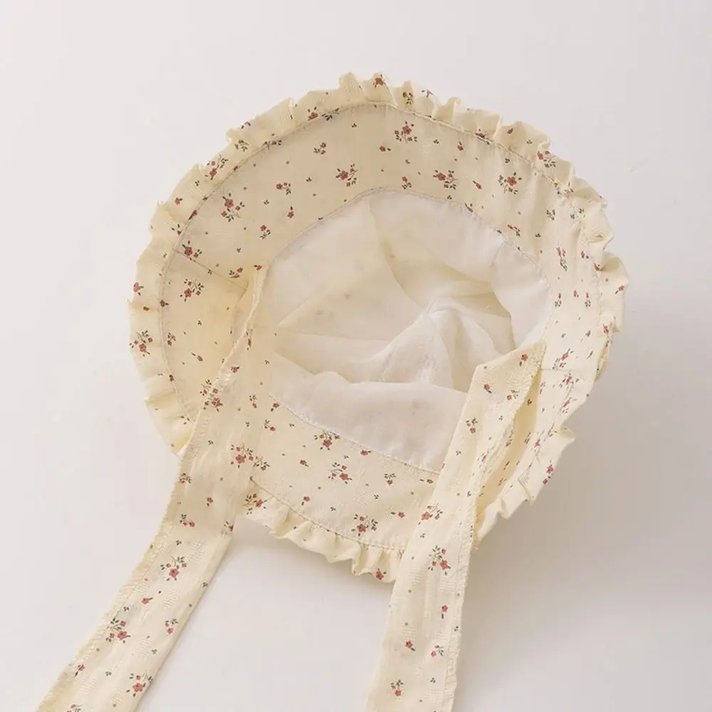 

Cute Korean Style Baby Hat Breathable Comfortable Baby Bucket Hat Small Floral Pattern Anti-UV Summer Kid Sun Cap Girls