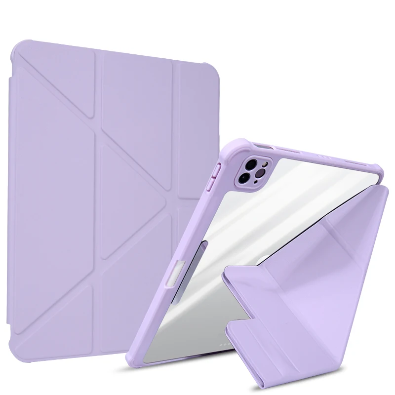 For iPad Air 5 Case 2022 Pro 11 air4 10.9 Mini6 10.2 7th 8th 9th  10th generation transparent lightweight silicone leather cover