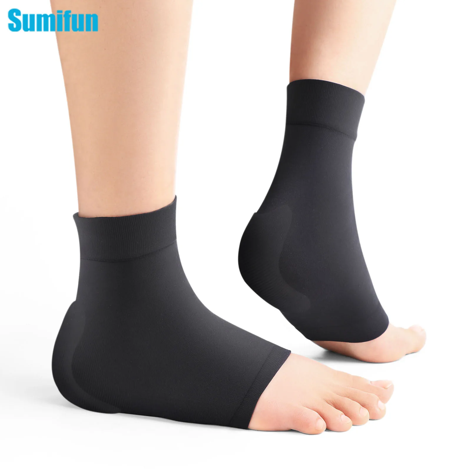 

1 Pair Silicon Socks Heel Protector Sleeve Heel Spur Pads Relief Plantar Feet Care Skin Repair Anti-Crack Pad Half Yard Socks