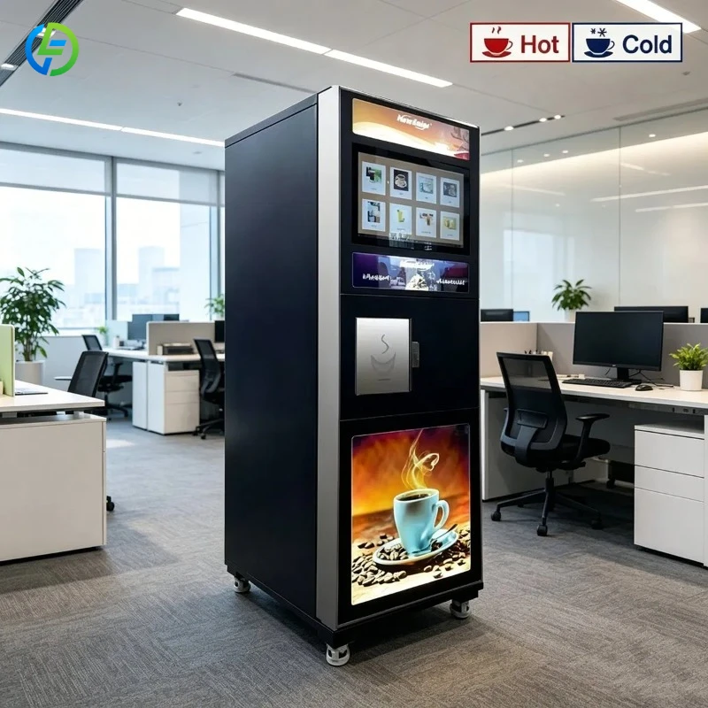 Indoor Combo Self Service Auto Dispenser Espresso Maker Protein Shake Coffee Vending Machine FL Customized