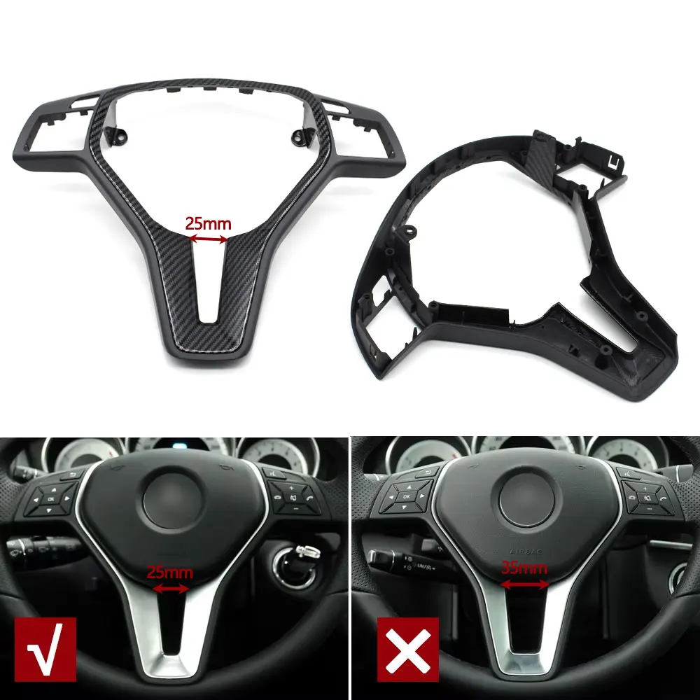 Car Steering Wheel Frame Trim Chrome Panel Cover For Mercedes BENZ C E GLK GLA CLA CLS Class W176 W204 W212 GLK204 W218 W156