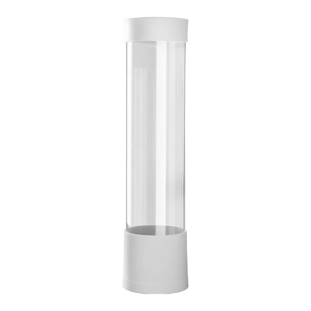 Automatic Wall Mounted Cup Dispenser Made of High Grade ABS and Transparent Polycarbonate Holds 60-80 Cups Black or White