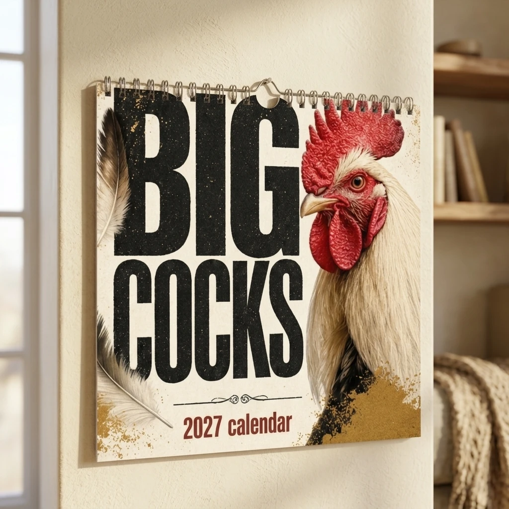 Hanging Calendar Planning 2027 Rooster Wall Calendar for Home Office School Classroom New Year Festival Decorative Thick Paper