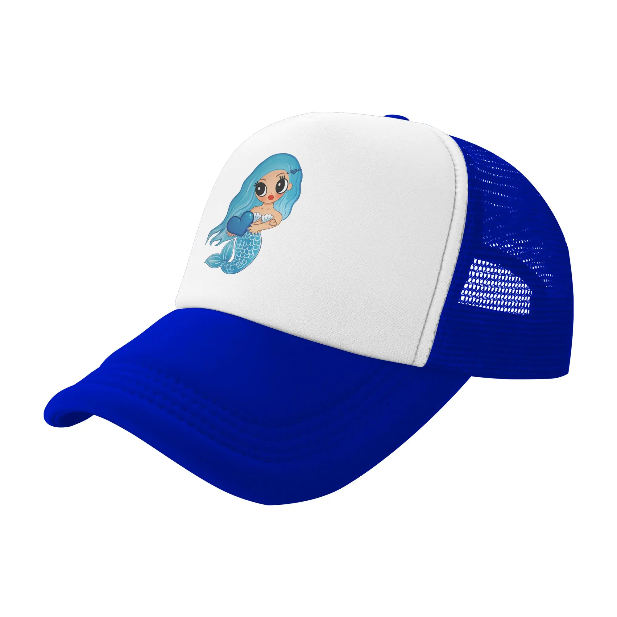 Unisex Karol G Blue Mermaid Trucker Caps Mesh Baseball Cap Snapback Caps  Hat Trucker Worker Cap Adjustable Dad Hat Summer