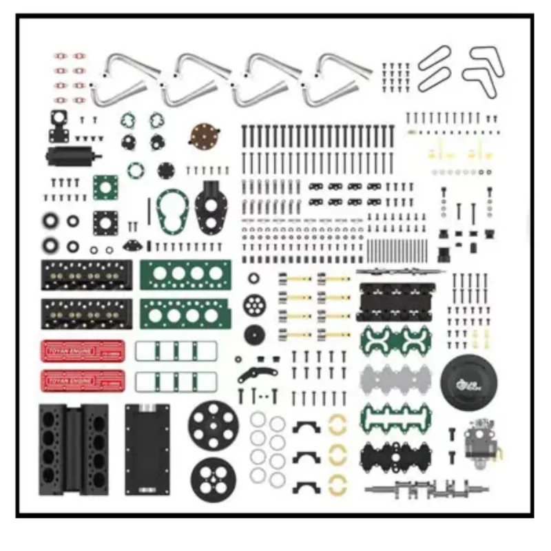 TOYAN V8 Gas 4 Stroke Engine 28cc Water Cooled Version Engine Model Kit FS-V800WGPC Overhead Valve DIY Assembly Kit - view 3