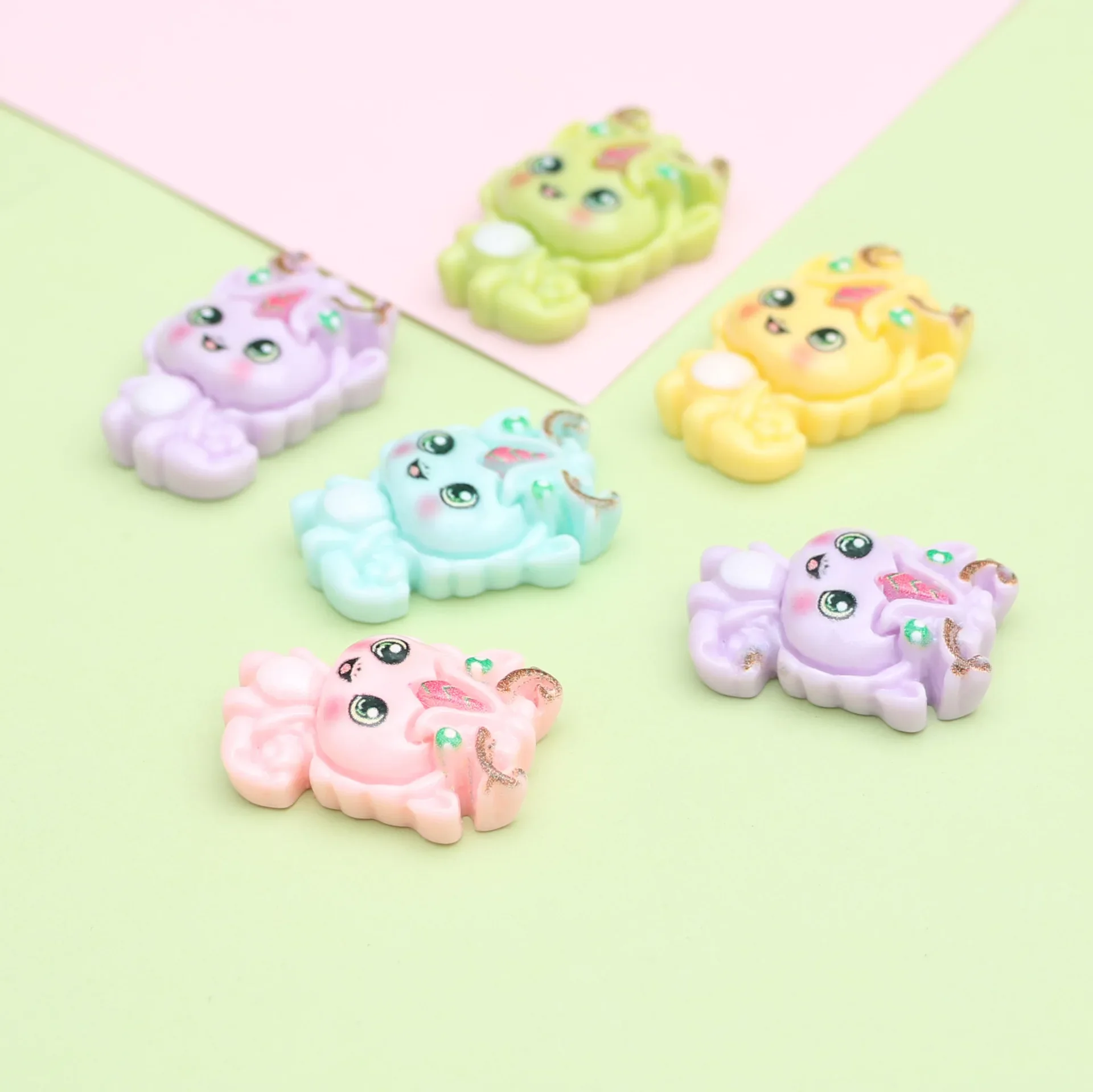 5pcs miniso resin diy jewelry accessories wholesale crocs hole hole shoe buckle homemade cartoon resin flatback