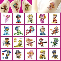 20Pcs Paw Patrol Tattoo Stickers Waterproof Cute Ryder Sticker Funny Cartoon Kids Girls Christmas Birthday Gift Reward Toy