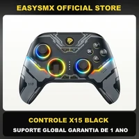 EasySMX X15 Gamepad inalámbrico para PC, controlador de joystick Bluetooth para PC Windows, Nintendo Switch, Android/iOS, RGB, efecto Hall