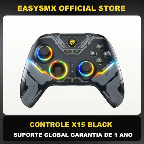 EasySMX X15 Gamepad inalámbrico para PC, controlador de joystick Bluetooth para PC Windows, Nintendo Switch, Android/iOS, RGB, efecto Hall