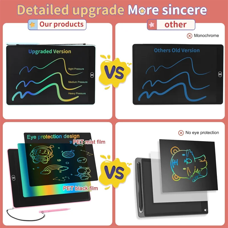 液晶手書きボード 11/13/16 インチ小さな黒板ワンクリッククリアハイライト描画ボード子供のおもちゃ落書きライティングボード