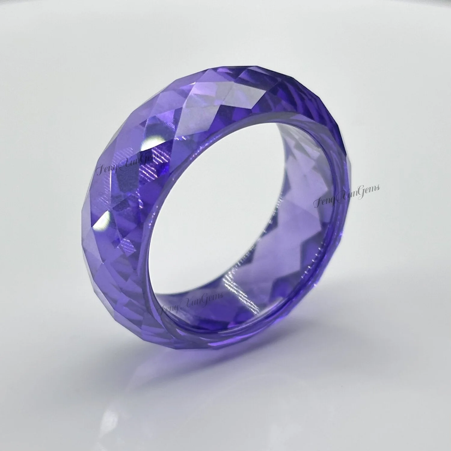 

Cubic Zirconia Faceted /Plain Ring Violet Color For Men&Women Anniversary Gift Birthday Gift Charms Wedding Ring