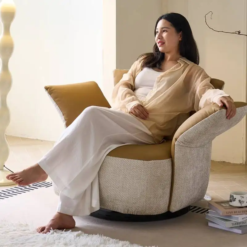 

Classic Beige Living Room Chairs Simple Designer Cozy Single Chairs Living Room Ergonomic Fauteuils De Salon Furniture Home