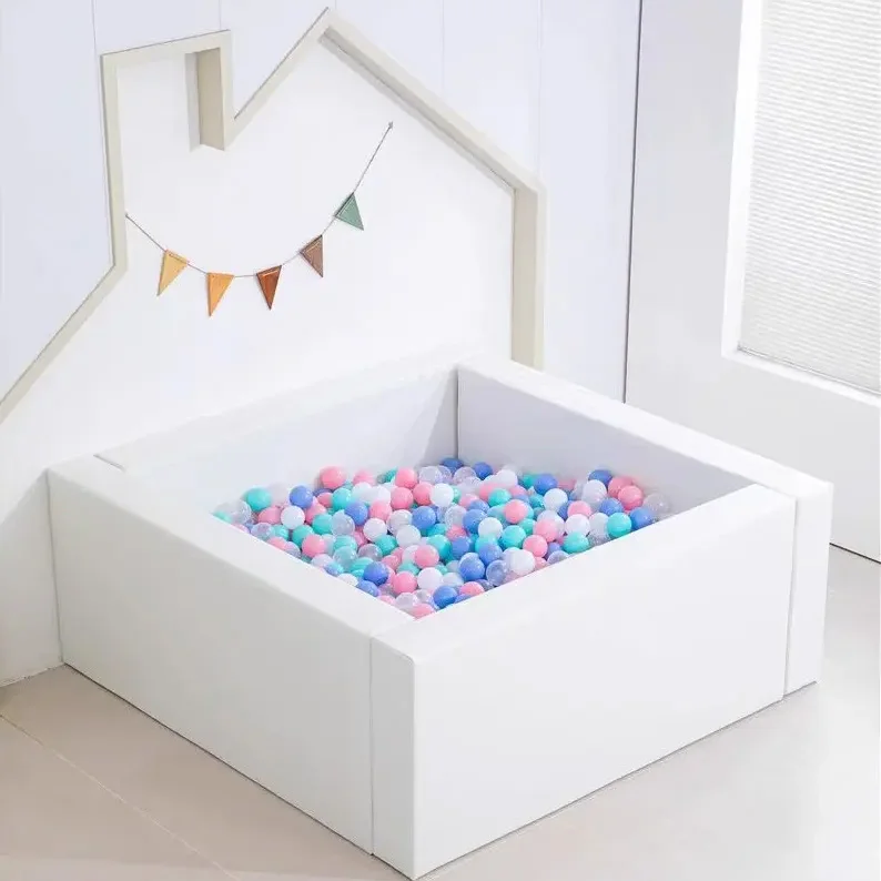 Factory Cheap Indoor Soft Playground Set White Baby Soft Play Ball Pit Climb Slide Tunnel Sensory Integration Training